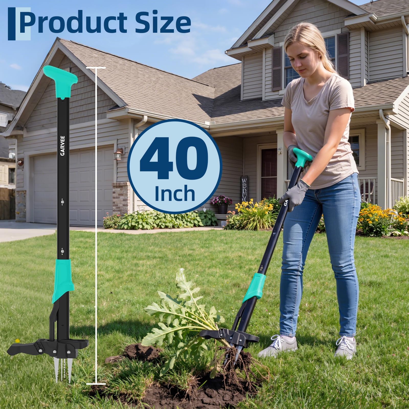 Gardening Tools To Remove Weeds - Long Handle Stand Up Weed Puller,No