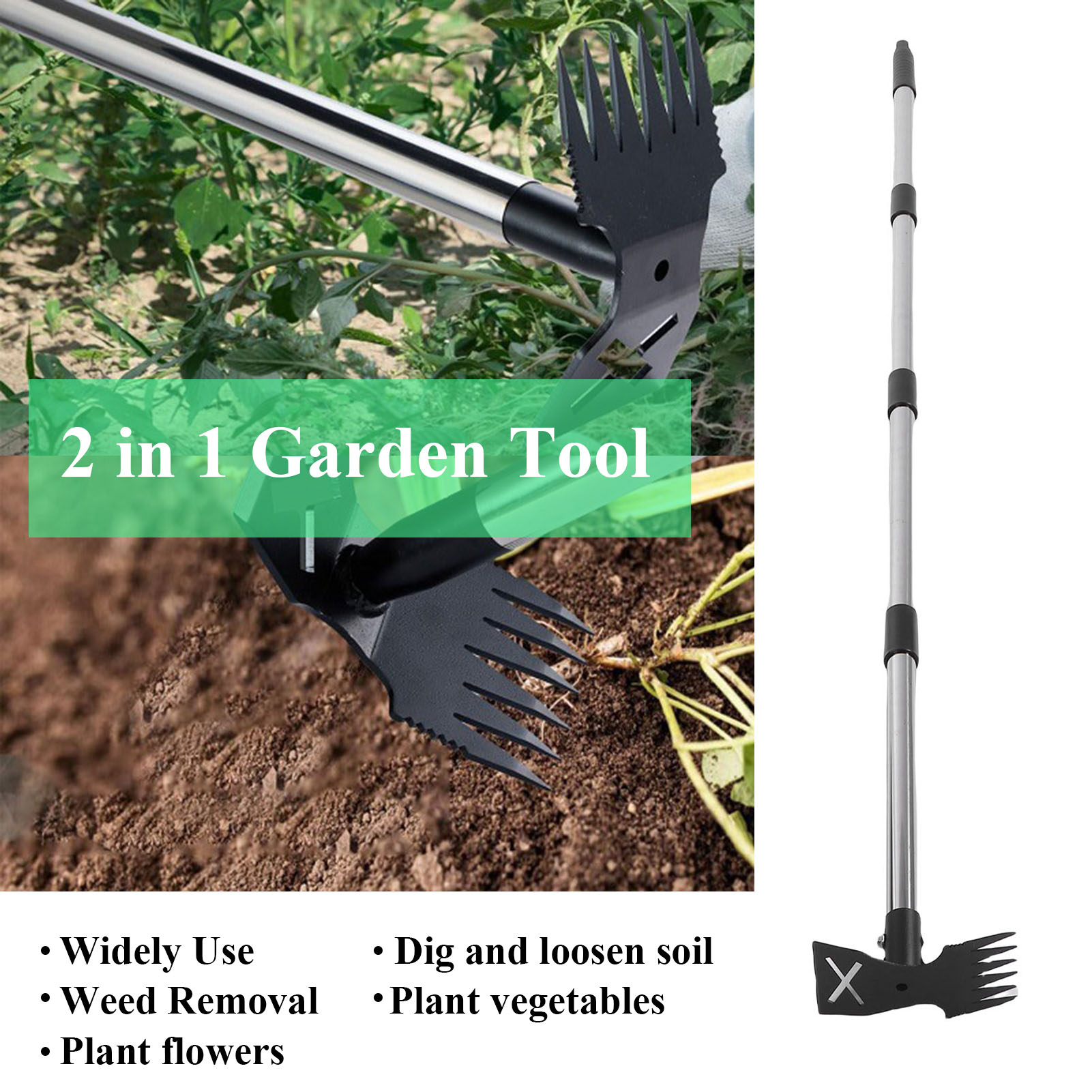 Gardening Tools Long - 5Pcs Weed Puller Tool w Long