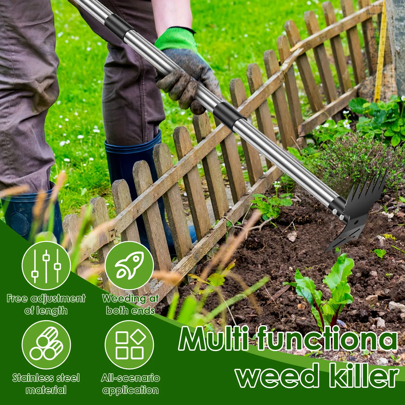 Garden Thatch Rake Stainless S - Gardening Tools To Remove Weeds recension och pris