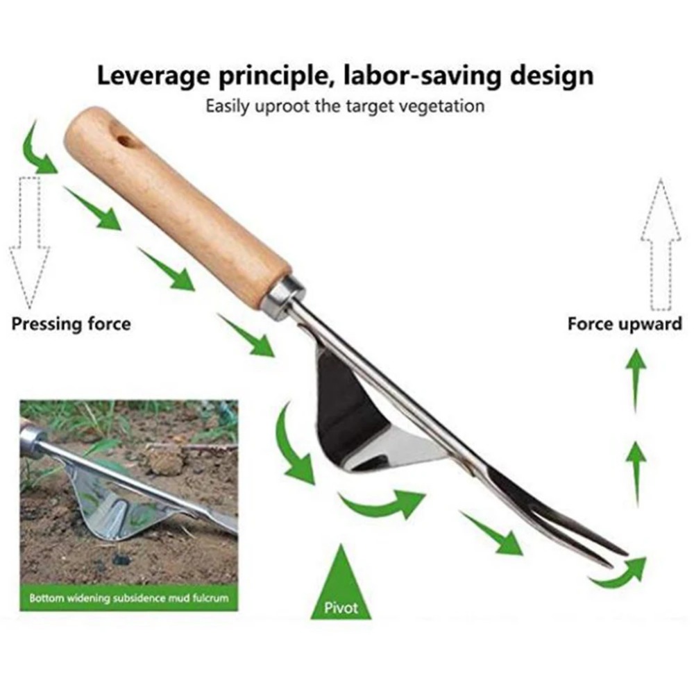 1pcs Wood Handle Stainless Ste - Gardening Tools To Remove Weeds recension och pris