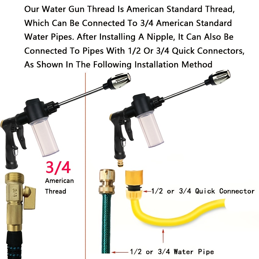 Garden Watering Gun Hose Nozzl - Gardening Tools Long recension och pris